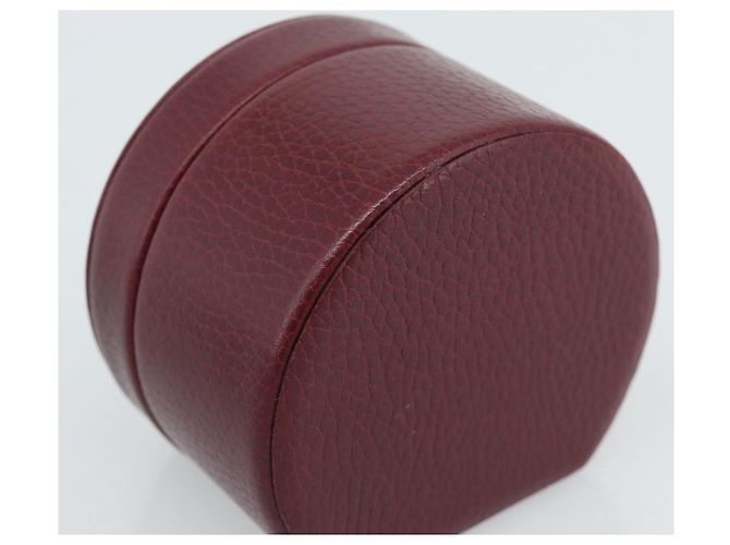 Caixa de Joias CARTIER em Couro Bordeaux Ouro Auth 185932V - vista 14