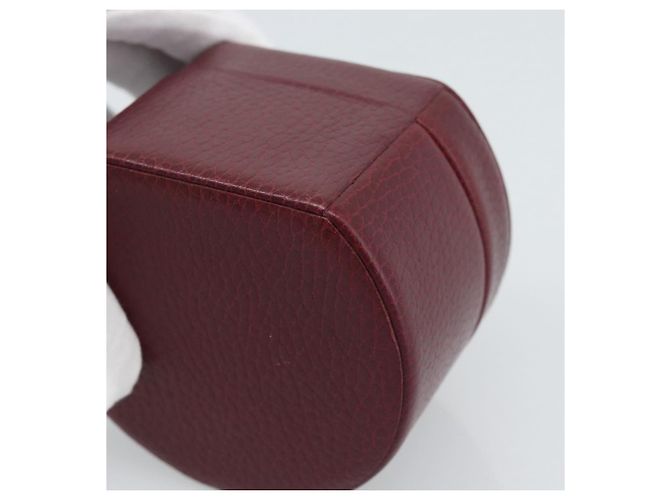 Caixa de Joias CARTIER em Couro Bordeaux Ouro Auth 185932V - vista 15