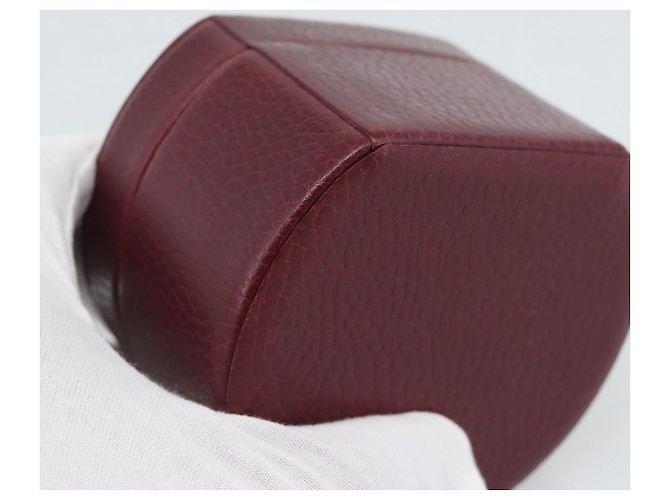 Caixa de Joias CARTIER em Couro Bordeaux Ouro Auth 185932V - vista 16