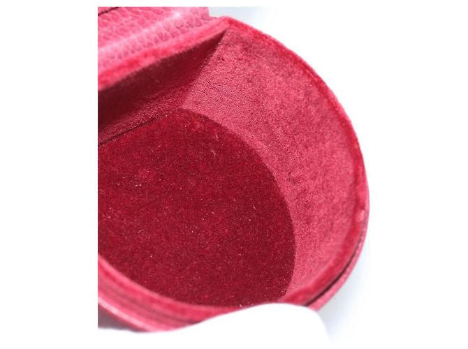 Caixa de Joias CARTIER em Couro Bordeaux Ouro Auth 185932V - vista 18