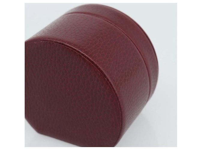 Caixa de Joias CARTIER em Couro Bordeaux Ouro Auth 185932V - vista 7