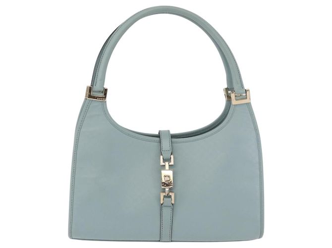 Borsa GUCCI Micro Guccissima Jackie Oro Azzurro 002 1068 2404 Auth 186130V D'oro Blu chiaro - vista 13