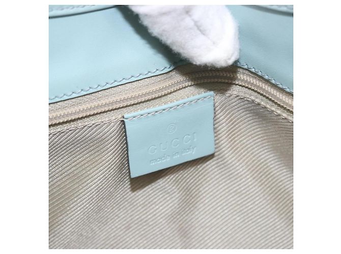 Borsa GUCCI Micro Guccissima Jackie Oro Azzurro 002 1068 2404 Auth 186130V D'oro Blu chiaro - vista 18