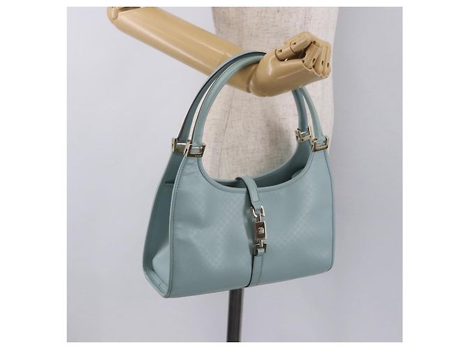 Borsa GUCCI Micro Guccissima Jackie Oro Azzurro 002 1068 2404 Auth 186130V D'oro Blu chiaro - vista 23