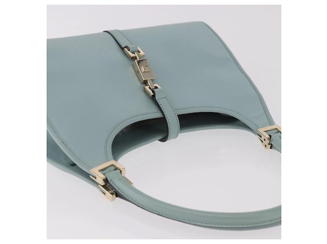 Borsa GUCCI Micro Guccissima Jackie Oro Azzurro 002 1068 2404 Auth 186130V D'oro Blu chiaro - vista 6