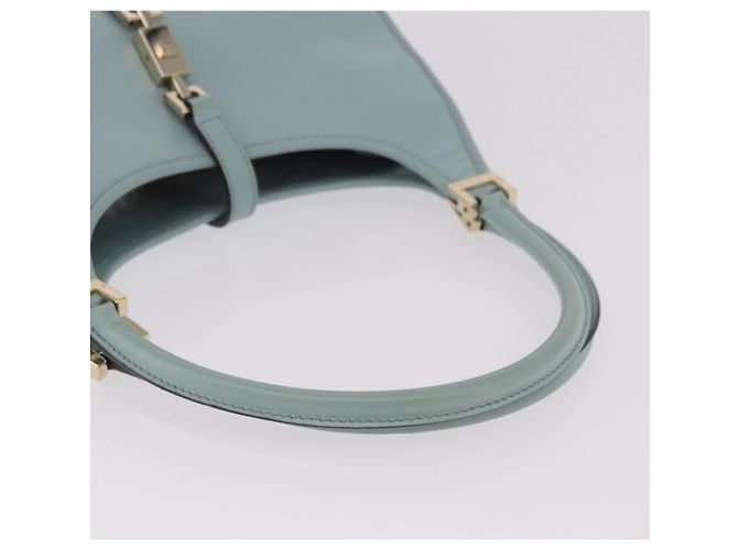Borsa GUCCI Micro Guccissima Jackie Oro Azzurro 002 1068 2404 Auth 186130V D'oro Blu chiaro - vista 7