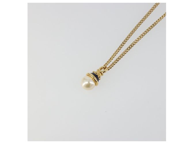 Collana BURBERRY metallo Gold Auth SW2375 D'oro - vista 3