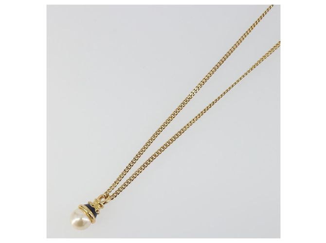 Collana BURBERRY metallo Gold Auth SW2375 D'oro - vista 4
