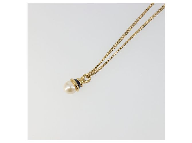 Collana BURBERRY metallo Gold Auth SW2375 D'oro - vista 9