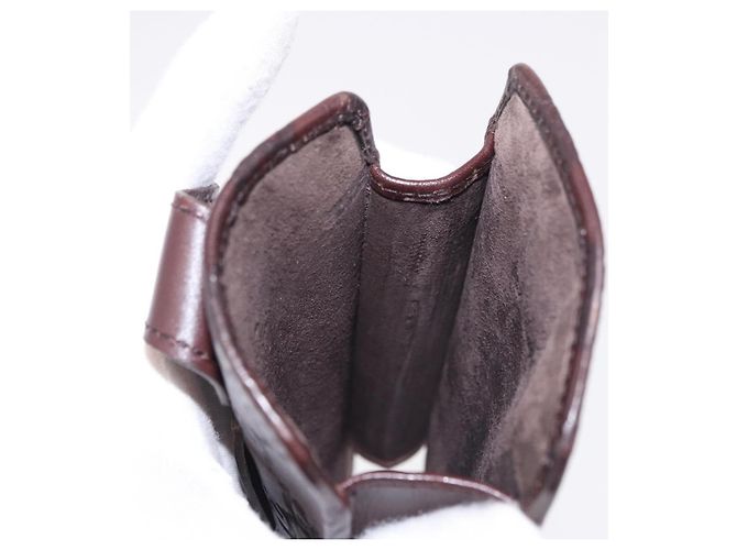 Astuccio per occhiali GUCCI Micro Guccissima in tela GG, pelle marrone, oro Auth 186717 D'oro - vista 10