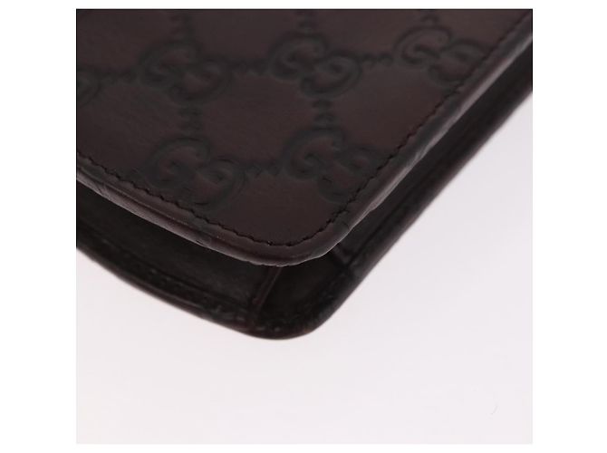 Astuccio per occhiali GUCCI Micro Guccissima in tela GG, pelle marrone, oro Auth 186717 D'oro - vista 16