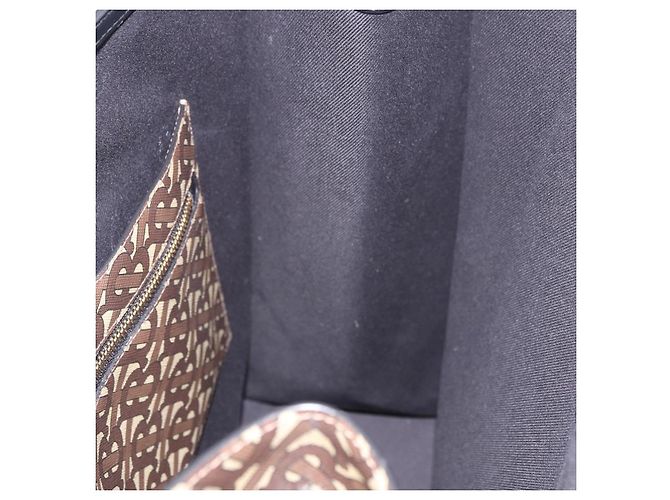 Borsa Tote BURBERRY in PVC e pelle marrone oro Auth 186186M D'oro - vista 18