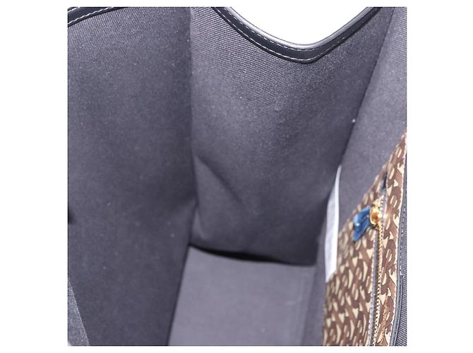 Borsa Tote BURBERRY in PVC e pelle marrone oro Auth 186186M D'oro - vista 19