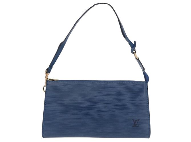 LOUIS VUITTON Epi Pochette Accessoires Pochette Blu M52985 LV Auth 187669 - vista 13