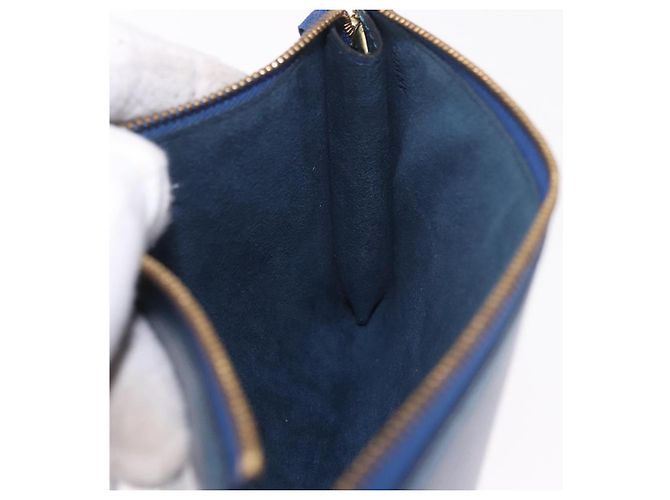 LOUIS VUITTON Epi Pochette Accessoires Pochette Blu M52985 LV Auth 187669 - vista 18
