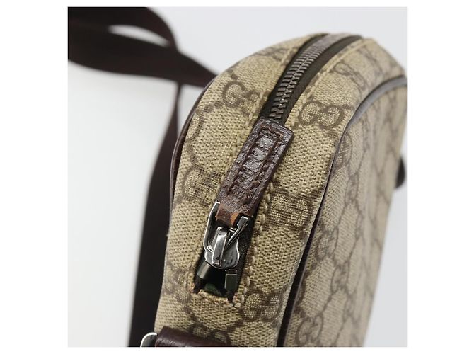 Borsa a tracolla GUCCI GG Supreme PVC Beige Argento 12275 Auth ka4852 - vista 10