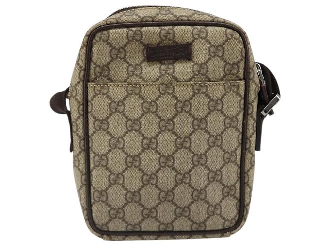 Borsa a tracolla GUCCI GG Supreme PVC Beige Argento 12275 Auth ka4852 - vista 13