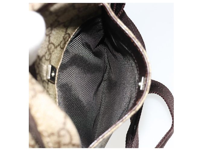 Borsa a tracolla GUCCI GG Supreme PVC Beige Argento 12275 Auth ka4852 - vista 23