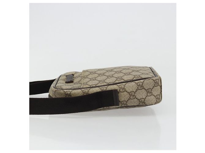 Borsa a tracolla GUCCI GG Supreme PVC Beige Argento 12275 Auth ka4852 - vista 4