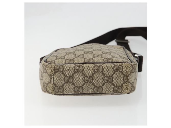 Borsa a tracolla GUCCI GG Supreme PVC Beige Argento 12275 Auth ka4852 - vista 5