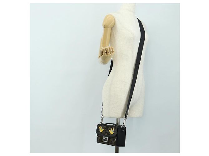 FENDI Zucca FRGMT POKEMON Mamma Baguette Soft Trunk Dragonite Auth am11869SM Marrone Nero - vista 37