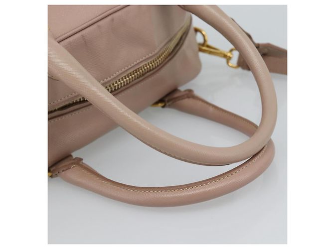 Borsa PRADA in pelle Saffiano 2way Rosa Oro Auth 186328A D'oro - vista 7