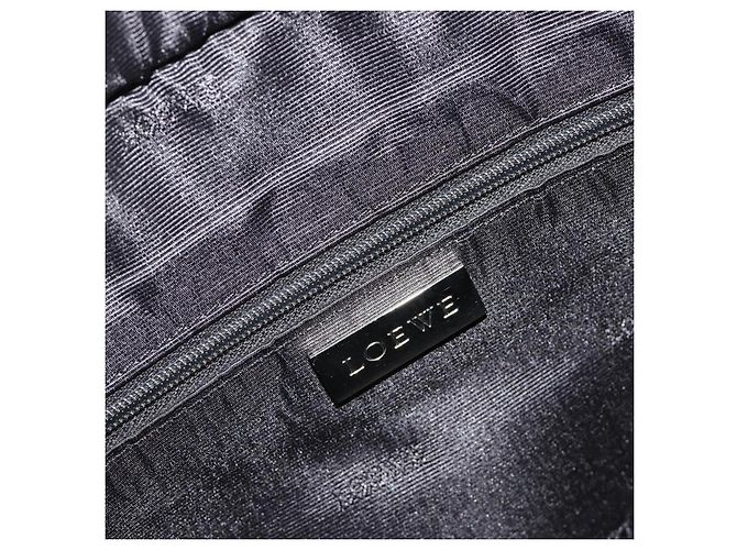 LOEWE Amazona 36 Handtasche Leder Braun Silber Authentisch 186080V - Ansicht 20