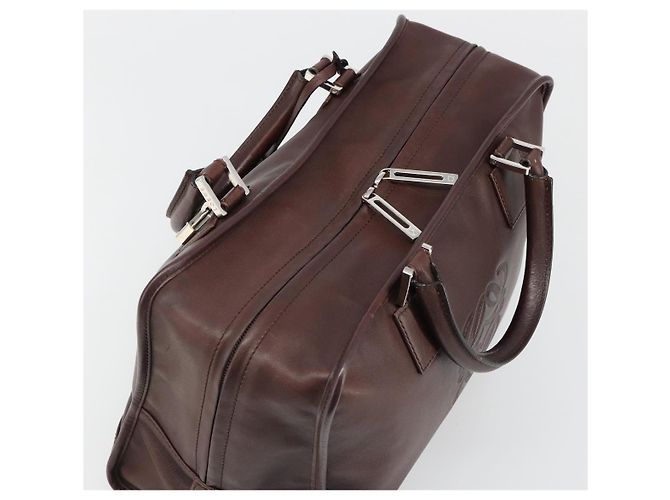 LOEWE Amazona 36 Handtasche Leder Braun Silber Authentisch 186080V - Ansicht 6