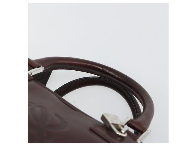 LOEWE Amazona 36 Handtasche Leder Braun Silber Authentisch 186080V - Ansicht 8