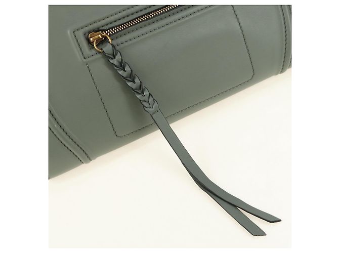 Céline Borsa CELINE Luggage Small Square Phantom in pelle Grigio Oro Autentica am11897M Marrone D'oro - vista 17