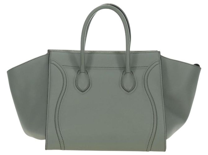 Céline Borsa CELINE Luggage Small Square Phantom in pelle Grigio Oro Autentica am11897M Marrone D'oro - vista 2