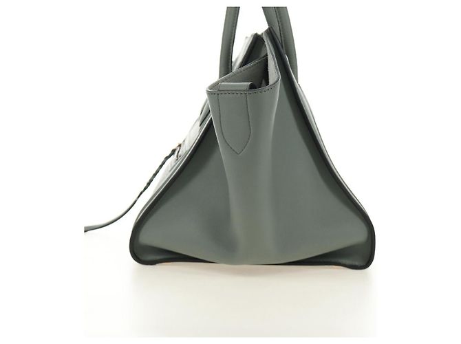 Céline Borsa CELINE Luggage Small Square Phantom in pelle Grigio Oro Autentica am11897M Marrone D'oro - vista 3