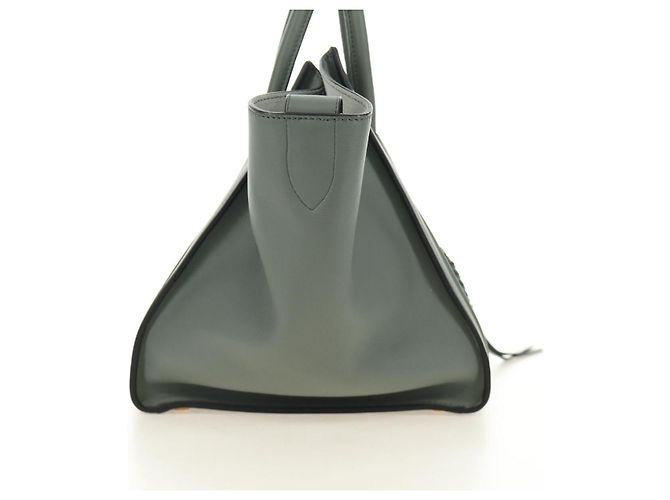 Céline Borsa CELINE Luggage Small Square Phantom in pelle Grigio Oro Autentica am11897M Marrone D'oro - vista 4