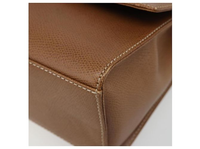Borsa a Spalla LOEWE Anagram in Pelle 2way Marrone Oro Auth 186112 D'oro - vista 10