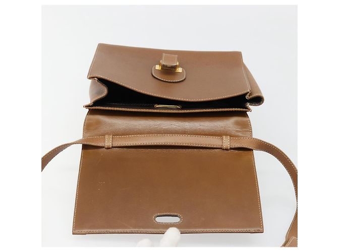 Borsa a Spalla LOEWE Anagram in Pelle 2way Marrone Oro Auth 186112 D'oro - vista 11