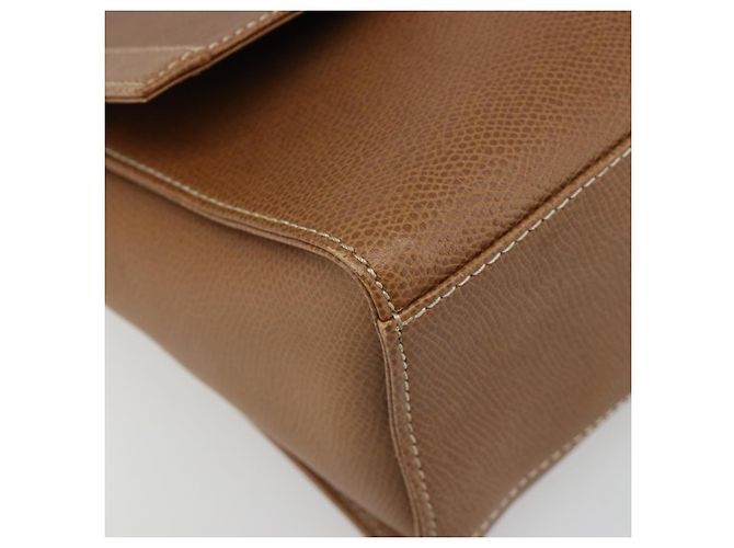 Borsa a Spalla LOEWE Anagram in Pelle 2way Marrone Oro Auth 186112 D'oro - vista 16