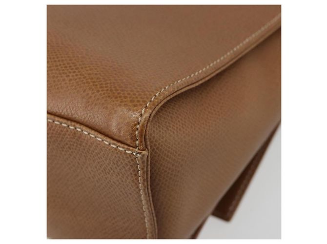 Borsa a Spalla LOEWE Anagram in Pelle 2way Marrone Oro Auth 186112 D'oro - vista 17