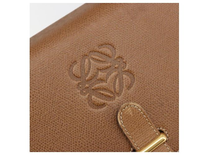 Borsa a Spalla LOEWE Anagram in Pelle 2way Marrone Oro Auth 186112 D'oro - vista 19