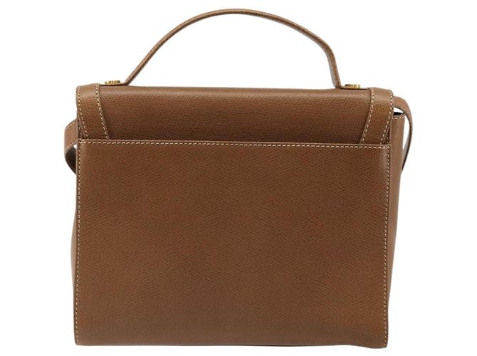 Borsa a Spalla LOEWE Anagram in Pelle 2way Marrone Oro Auth 186112 D'oro - vista 2