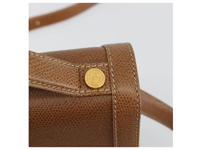 Borsa a Spalla LOEWE Anagram in Pelle 2way Marrone Oro Auth 186112 D'oro - vista 21