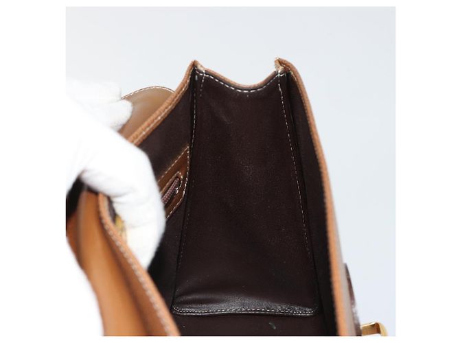 Borsa a Spalla LOEWE Anagram in Pelle 2way Marrone Oro Auth 186112 D'oro - vista 23