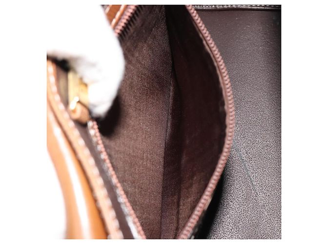 Borsa a Spalla LOEWE Anagram in Pelle 2way Marrone Oro Auth 186112 D'oro - vista 26