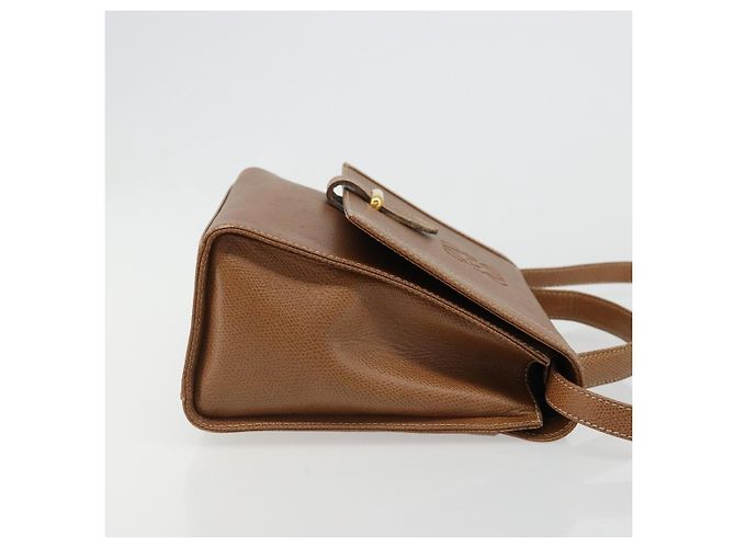 Borsa a Spalla LOEWE Anagram in Pelle 2way Marrone Oro Auth 186112 D'oro - vista 3