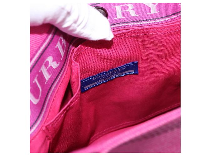 BURBERRY Blue Label Handtasche Canvas Rosa Authentisch 187361A Pink - Ansicht 10