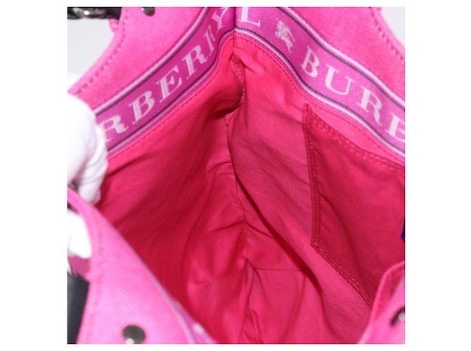 BURBERRY Blue Label Handtasche Canvas Rosa Authentisch 187361A Pink - Ansicht 20