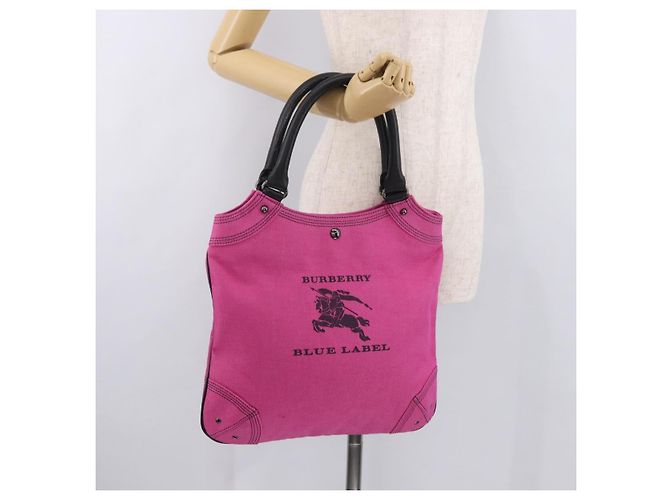BURBERRY Blue Label Handtasche Canvas Rosa Authentisch 187361A Pink - Ansicht 22