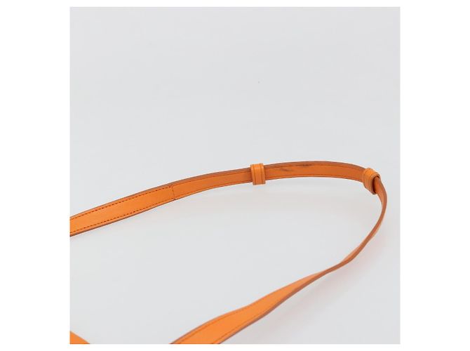 SAINT LAURENT Cabas Mini Hand Bag Leather 2way Orange Gold Auth 185950A D'oro Arancione - vista 15