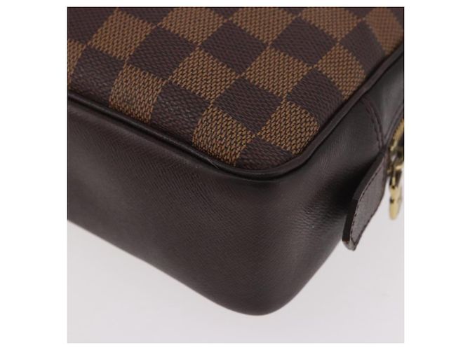 LOUIS VUITTON Damier Ebene Trousse Toilette 25 Clutch Bag N47624 LV Auth 187635 - vista 14