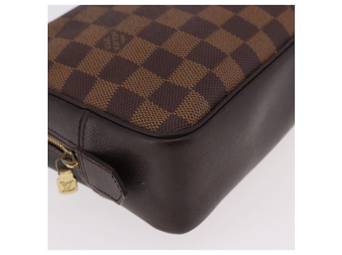 LOUIS VUITTON Damier Ebene Trousse Toilette 25 Clutch Bag N47624 LV Auth 187635 - vista 15