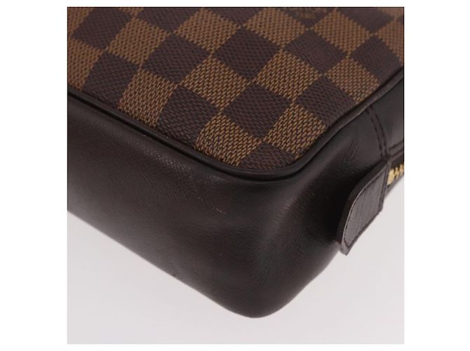 LOUIS VUITTON Damier Ebene Trousse Toilette 25 Clutch Bag N47624 LV Auth 187635 - vista 16